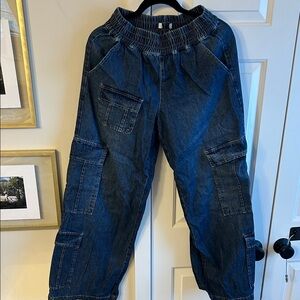 Women’s Blue Cargo Jeans